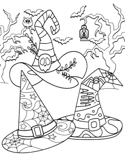 Witch, pages, Hat, halloween coloring pages printable pdf, halloween coloring pages hello kitty, halloween coloring pages for kids, halloween coloring pages for adults printable, halloween coloring pages for adults, halloween coloring pages, halloween coloring page, halloween coloring books near me, Halloween, easy halloween coloring pages, cute halloween coloring pages, Coloring - Halloween Witch Hat
 coloring pages