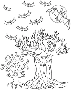 Tree, Spooky, pages, halloween coloring pages simple, halloween coloring pages printable pdf, halloween coloring pages for toddlers, halloween coloring pages for kindergarten, halloween coloring pages easy, halloween coloring pages disney, halloween coloring pages bluey, halloween coloring pages, halloween coloring page, cute halloween coloring pages, Coloring - Spooky Tree
 coloring pages