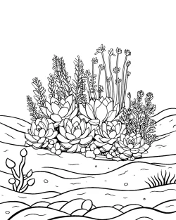 succulent colouring pages, succulent coloring pages printable, succulent coloring pages for adults, succulent coloring page pdf, succulent coloring page, Succulent, plant coloring pages pdf, plant coloring pages for kindergarten, plant coloring pages for kids, plant coloring pages for adults, plant coloring pages, pages, Landscape, Coloring - Succulent Landscape
 coloring pages